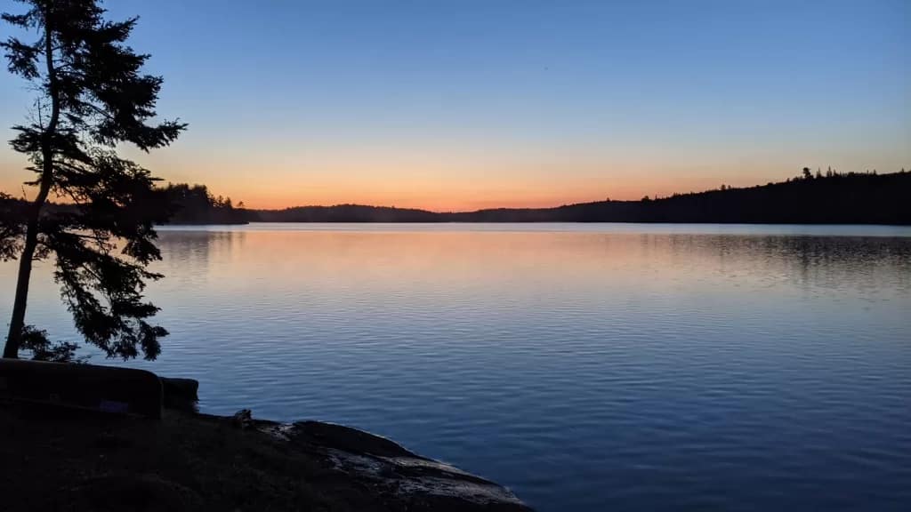 picture of backcountry camping in algonquin provincial park in ontario, canada taken by tim good of the Super Good Camping podcast