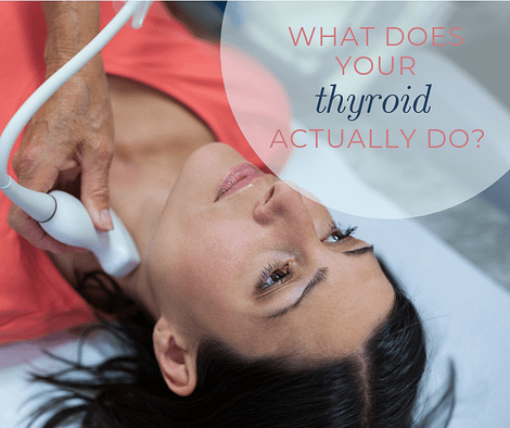 woman with thyroid problems having a thyroid ultrasound