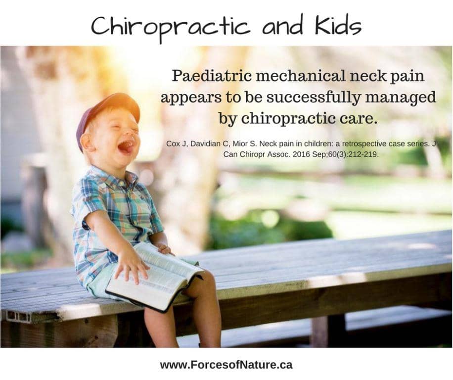 Boy laughing with quote about chiropractic for children