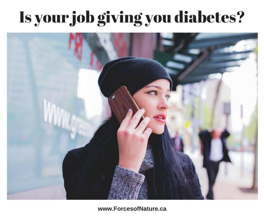 woman with job stress and type II diabetes