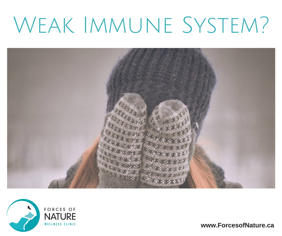 woman with a weak immune system
